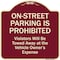Signmission Designer Series-On-street Parking Prohibited Violators Will Be Towed Ve, 18" x 18", BU-1818-9941 A-DES-BU-1818-9941 - alternate 1